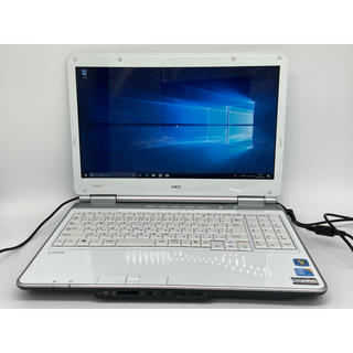 エヌイーシー(NEC)のCore i3 Windows10 NEC ホワイト ノートパソコン オフィス(ノートPC)