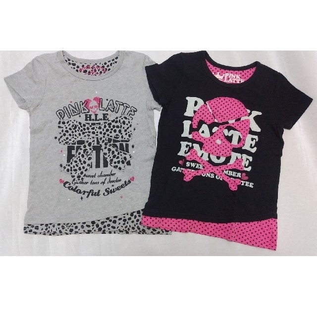 PINK-latte(ピンクラテ)のピンクラテ　トップス　2点セット キッズ/ベビー/マタニティのキッズ服女の子用(90cm~)(Tシャツ/カットソー)の商品写真