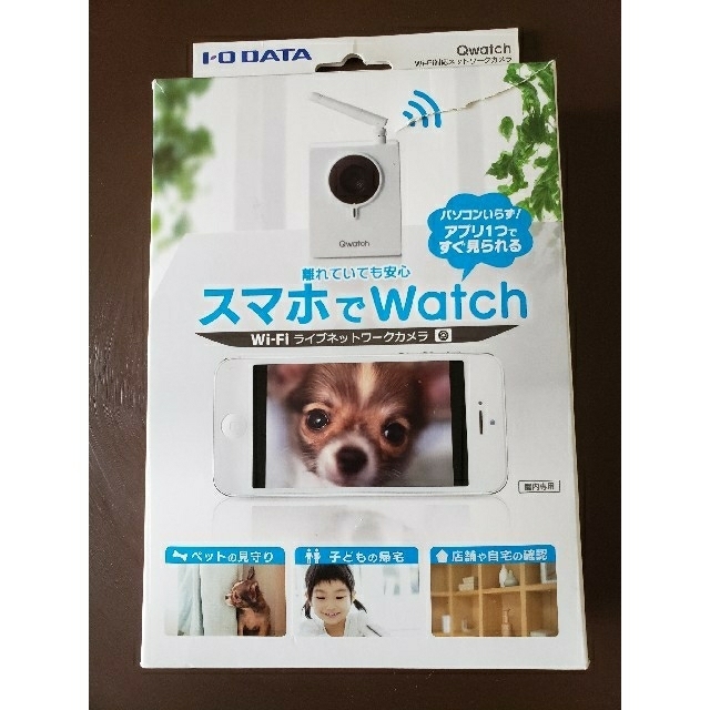 IODATA(アイオーデータ)のI・O DATA Qwatch ネットワークカメラ スマホ/家電/カメラのスマホ/家電/カメラ その他(防犯カメラ)の商品写真