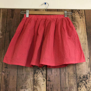 ユニクロ(UNIQLO)の美品 ユニクロ ドットモチーフ スカート  ピンク オレンジ M 130(スカート)