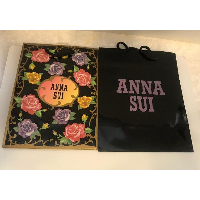 ANNA SUI(アナスイ)のANNA SUI　アナスイ　ショップ袋　黒と花柄 レディースのバッグ(ショップ袋)の商品写真