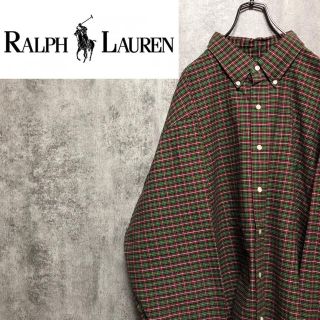 ラルフローレン(Ralph Lauren)の【激レア】ラルフローレン☆ワンポイント刺繍ロゴスーパービッグチェックシャツ90s(シャツ)