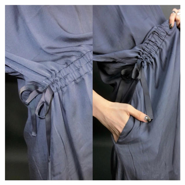 TODAYFUL(トゥデイフル)のサイドポケット裾ヘムラインドロップショルダードロストリボンロングワンピース新品 レディースのワンピース(ロングワンピース/マキシワンピース)の商品写真