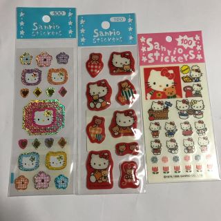 ハローキティ(ハローキティ)のハローキティ　シール　三種(キャラクターグッズ)