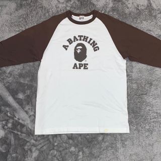 アベイシングエイプ(A BATHING APE)のA BATHING APE ラグラン七分丈  ブラウン(Tシャツ/カットソー(七分/長袖))