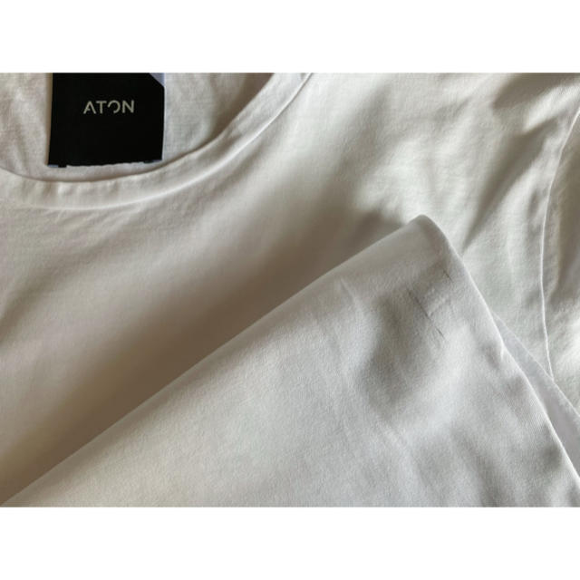 IENA - ATON エイトンround Hem ロングスリーブTシャツ ホワイトの通販