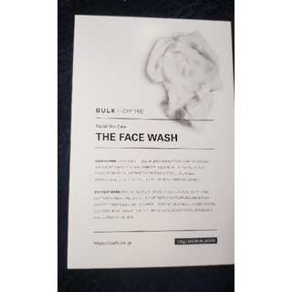 BULK HOMME THE FACE WASH②　100g バルクオム　洗顔料(洗顔料)
