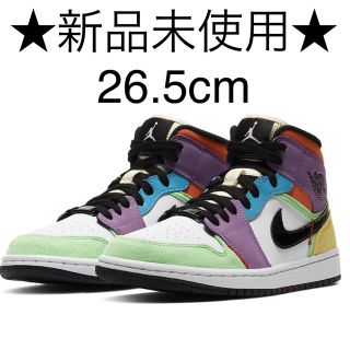 ナイキ(NIKE)の26.5cm NIKE W AIR JORDAN 1 MID SE マルチカラー(スニーカー)