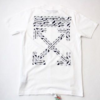 オフホワイト(OFF-WHITE)の新品 OFF-WHITE IRPORT TAPE S/S SLIM TEE　S(Tシャツ/カットソー(七分/長袖))