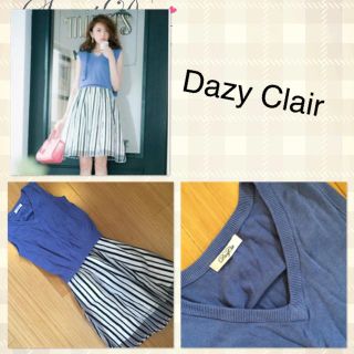 デイジークレア(DazyClair)のオーガンジーコンビワンピース(ひざ丈ワンピース)