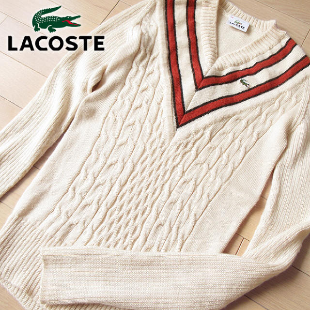 LACOSTE(ラコステ)の毛100％ ラコステ 38(M位) レディース ニット アイボリー レディースのトップス(ニット/セーター)の商品写真