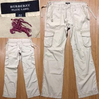 バーバリーブラックレーベル(BURBERRY BLACK LABEL)のBURBERRY送料込バーバリーブラックレーベル美品カーゴパンツ薄手夏ホース刺繍(ワークパンツ/カーゴパンツ)