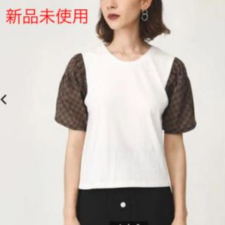 スライ(SLY)の【新品未使用】SLY DOCKING PUFF SLEEVE TOPS(カットソー(半袖/袖なし))