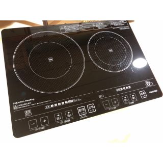 アイリスオーヤマ(アイリスオーヤマ)の♪アイリスオーヤマ2口IHヒーター台付き♪手渡し有(調理道具/製菓道具)