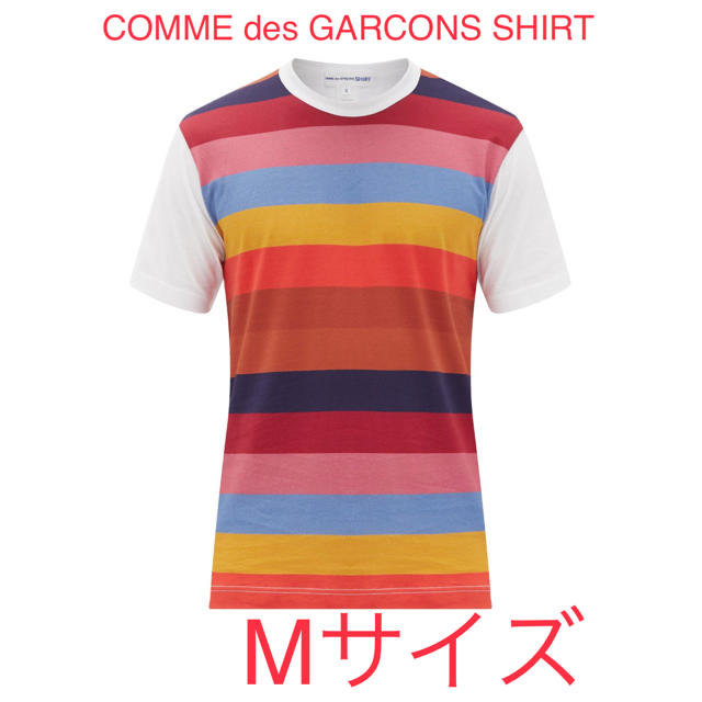 COMME des GARCONS(コムデギャルソン)の新品 コムデギャルソンシャツ ボーダー Mサイズ マルチ メンズのトップス(Tシャツ/カットソー(半袖/袖なし))の商品写真