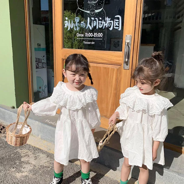 ZARA KIDS(ザラキッズ)の韓国子供服 フリルワンピース 90 キッズ/ベビー/マタニティのキッズ服女の子用(90cm~)(ワンピース)の商品写真