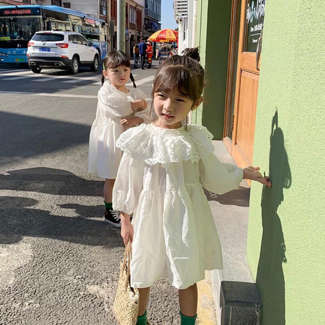 ZARA KIDS(ザラキッズ)の韓国子供服 フリルワンピース 90 キッズ/ベビー/マタニティのキッズ服女の子用(90cm~)(ワンピース)の商品写真