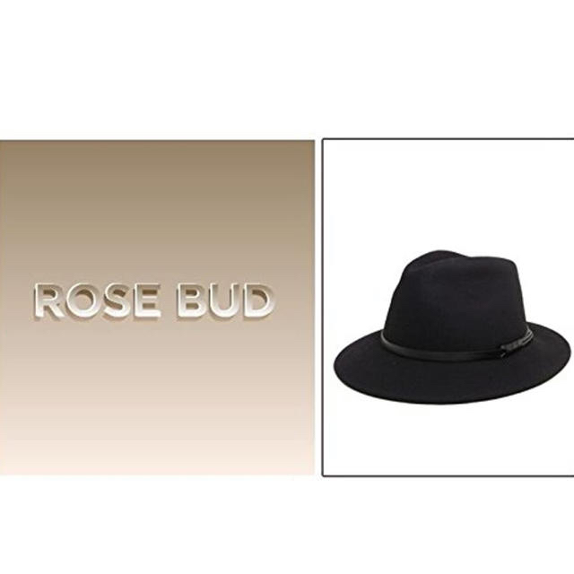 ROSE BUD(ローズバッド)のレザー調リボン中折れハット レディースの帽子(ハット)の商品写真