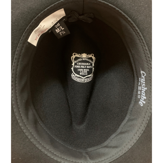 ROSE BUD(ローズバッド)のレザー調リボン中折れハット レディースの帽子(ハット)の商品写真