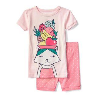 ベビーギャップ(babyGAP)の【新品】95cm / 2years 半袖パジャマ トロピカルフルーツのねこ柄(パジャマ)