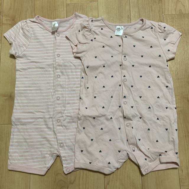 H&M(エイチアンドエム)のまりぽん様専用 半袖 カバーオール 70サイズ キッズ/ベビー/マタニティのベビー服(~85cm)(カバーオール)の商品写真