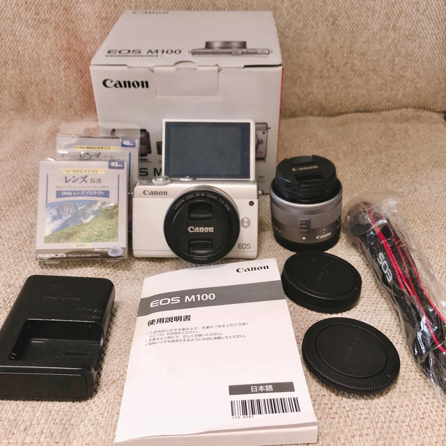 Canon EOS M100 【Wレンズキット＋保護フィルム付】
