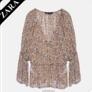 ザラ(ZARA)の美品　ZARA プリントがブラウス(シャツ/ブラウス(長袖/七分))