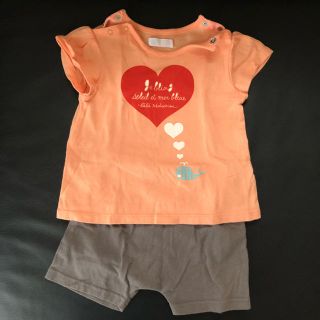 ベベ(BeBe)のべべ  Sサイズ 女の子 上下セット  夏物(Ｔシャツ)