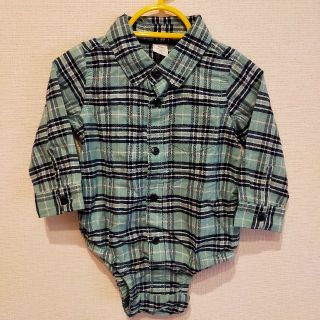 ベビーギャップ(babyGAP)の【専用】チェック　シャツ　ロンパース   80(ロンパース)