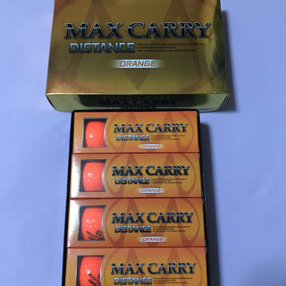 MAX CARRY Distanceゴルフボールオレンジ　ティー、マークセット(ゴルフ)