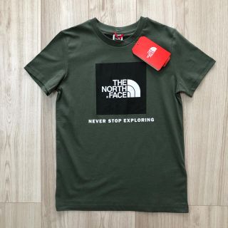 ザノースフェイス(THE NORTH FACE)の【海外限定】TNF ノースフェイス　キッズ　ボックスロゴTシャツ　カーキ　160(Tシャツ/カットソー)