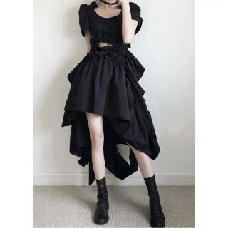 COMME des GARCONS - コムデギャルソン ブラックドレスの通販|ラクマ