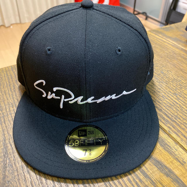 7-3/8 黒 supreme classic script new era