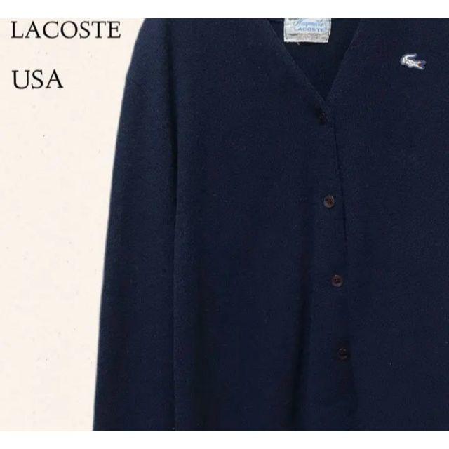 LACOSTE(ラコステ)の【USA製】ラコステ 90's 白ワニ  希少 古着 メンズ メンズのトップス(ニット/セーター)の商品写真