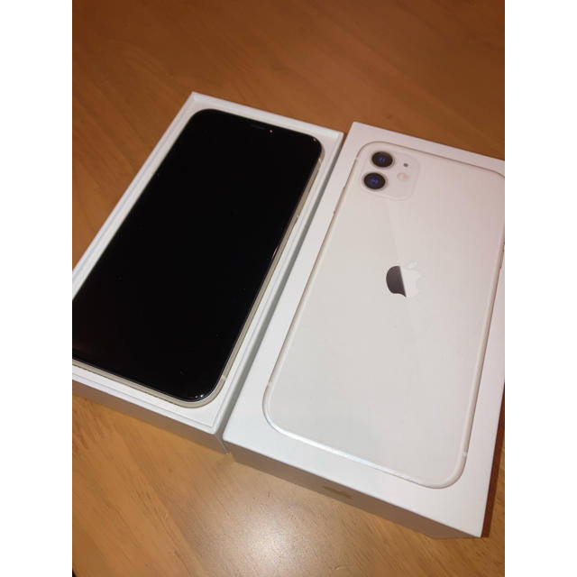 iPhone11 本体 ホワイト 64GB SIMフリー iFaceカバー付 ...