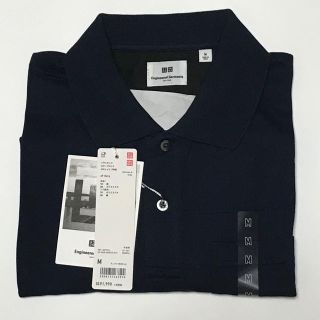 エンジニアードガーメンツ(Engineered Garments)の新品タグ付UNIQLO×EG名作ドライカノコカラーブロックポロシャツ ネイビーＭ(ポロシャツ)