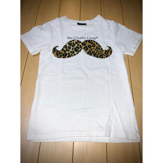 チャビーギャング(CHUBBYGANG)のチャビーギャング　140 ヒョウ柄　半袖Tシャツ　白　CHUBBYGANG(Tシャツ/カットソー)