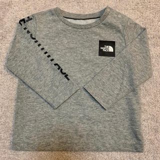 ザノースフェイス(THE NORTH FACE)のノースフェイス ベビー 80cm グレー ロングスリーブスクエアロゴティー(Ｔシャツ)