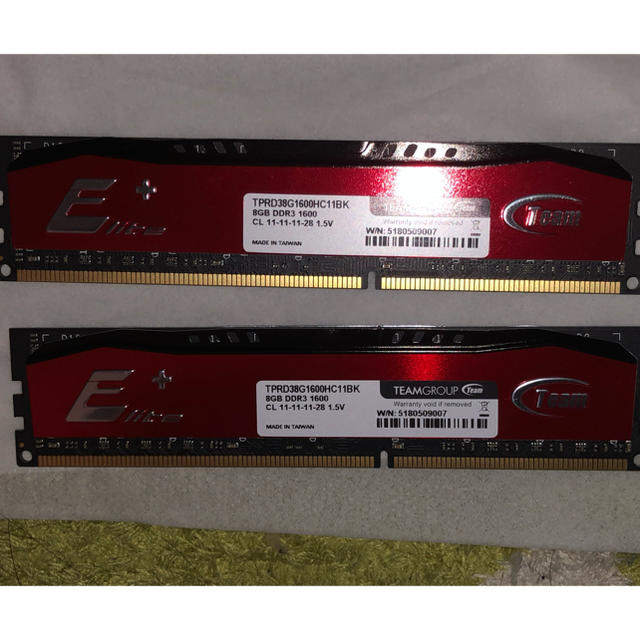 DDR3 16GB(8GB×2)TEAM GROUP 1