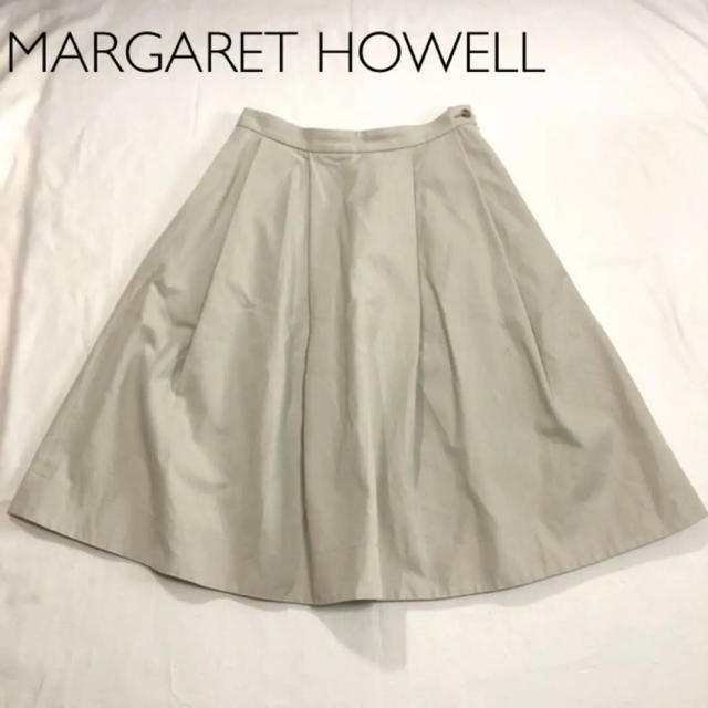 MARGARET HOWELL(マーガレットハウエル)のMARGARET HOWELL　マーガレットハウエル　チノタック　ロングスカート レディースのスカート(ロングスカート)の商品写真