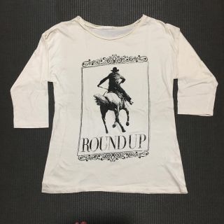 ジーユー(GU)のスタッズ7分袖Tシャツ　M(Tシャツ(長袖/七分))