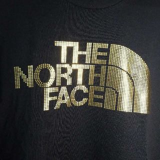 ザノースフェイス(THE NORTH FACE)のノースフェイス 【美品】【稀少】ゴールド ロゴ 長袖 Ｔシャツ ロンT 黒 L(Tシャツ(長袖/七分))