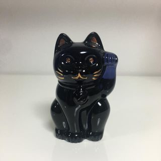 バカラ(Baccarat)のBaccarat バカラ 招き猫 ミッドナイクリスタル フィギュリン(置物)