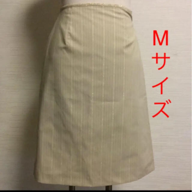 ストライプラメ入りひざ丈スカート64 レディースのスカート(ひざ丈スカート)の商品写真