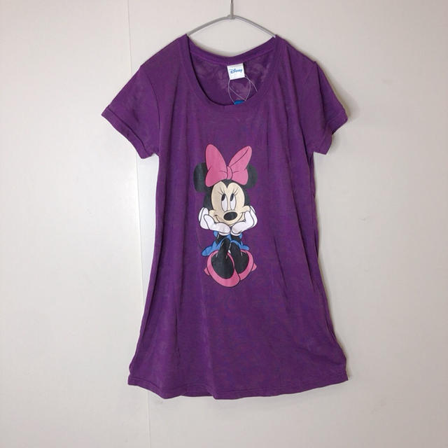 Disney(ディズニー)の新品⭐︎ミニーTシャツ⭐︎ディズニー⭐︎パープル⭐︎ミニー柄シースルー   レディースのトップス(Tシャツ(半袖/袖なし))の商品写真