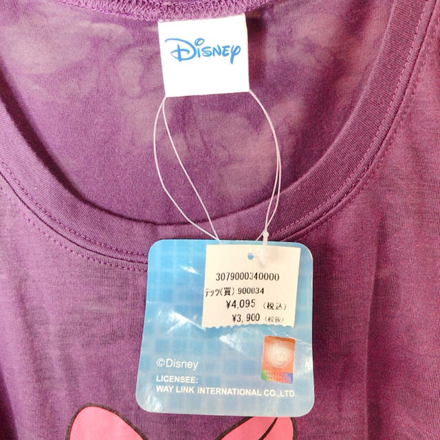 Disney(ディズニー)の新品⭐︎ミニーTシャツ⭐︎ディズニー⭐︎パープル⭐︎ミニー柄シースルー   レディースのトップス(Tシャツ(半袖/袖なし))の商品写真