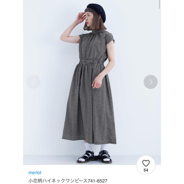 merlot(メルロー)の美品！着用回数2回程度　メルロー　merlot 小花柄ハイネックワンピース レディースのワンピース(ひざ丈ワンピース)の商品写真