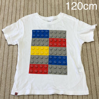 ユニクロ(UNIQLO)のユニクロ　レゴ　ブロック　プリントTシャツ　120cm  白(Tシャツ/カットソー)