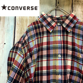 コンバース(CONVERSE)のコンバース チェックシャツ ビンテージ Lサイズ 美品(シャツ)