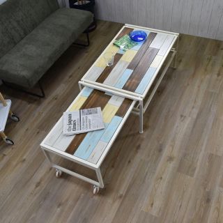 【送料無料】Shabby Chic Stretch Table(ローテーブル)